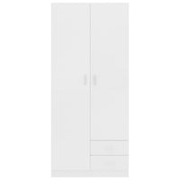 Armadio Bianco 80x52x180 cm in Legno Multistrato