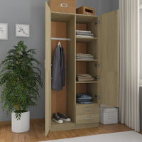 Armadio Rovere Sonoma 80x52x180 cm in Legno Multistrato