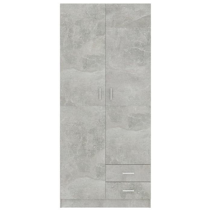Armadio Grigio Cemento 80x52x180 cm in Legno Multistrato