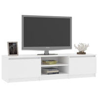 Mobile Porta TV Bianco 140x40x35,5 cm in Legno Multistrato 800648