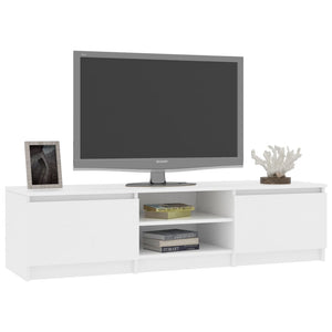 Mobile Porta TV Bianco 140x40x35,5 cm in Legno Multistrato 800648