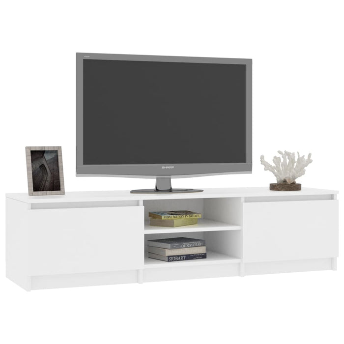 Mobile Porta TV Bianco 140x40x35,5 cm in Legno Multistrato 800648