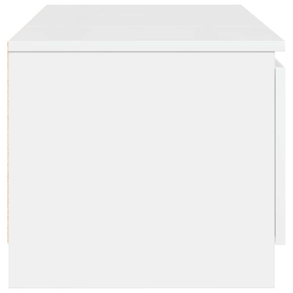 Mobile TV Bianco Lucido 140x40x35,5 cm in Truciolato