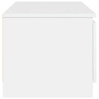 Mobile TV Bianco Lucido 140x40x35,5 cm in Truciolato