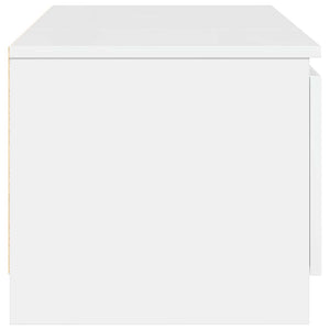 Mobile TV Bianco Lucido 140x40x35,5 cm in Truciolato