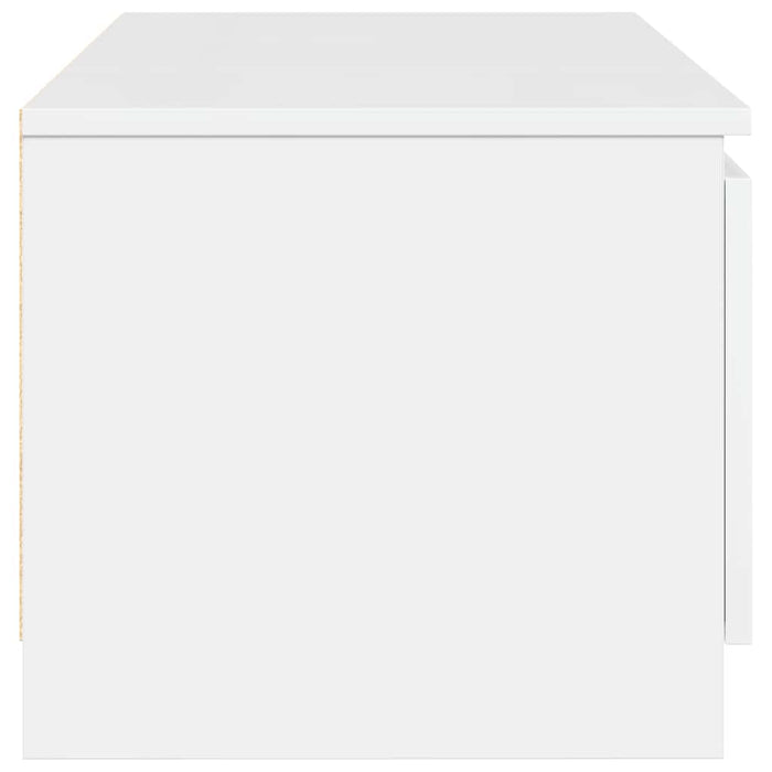 Mobile TV Bianco Lucido 140x40x35,5 cm in Truciolato