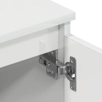 Mobile Porta TV Bianco Lucido 140x40x35,5 cm Legno Multistrato 800654