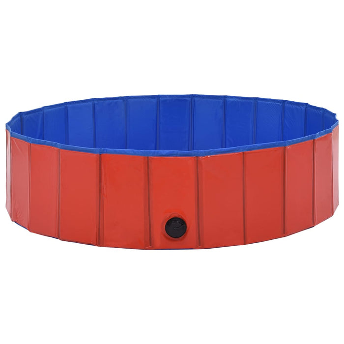 Piscina per Cani Pieghevole Rossa 120x30 cm in PVC 170823