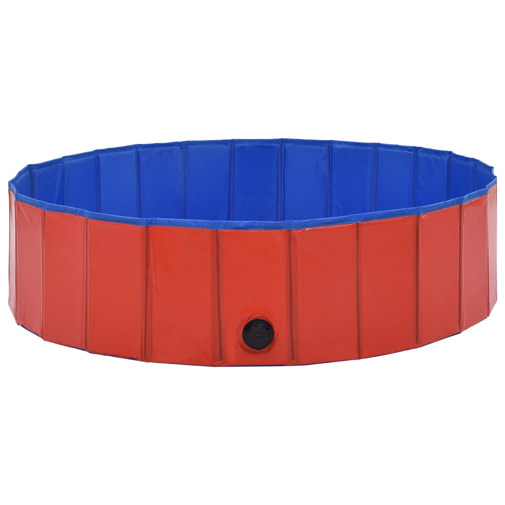 Piscina per Cani Pieghevole Rossa 120x30 cm in PVC 170823