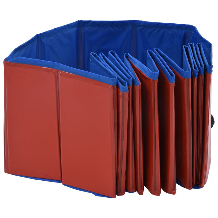 Piscina per Cani Pieghevole Rossa 120x30 cm in PVC 170823