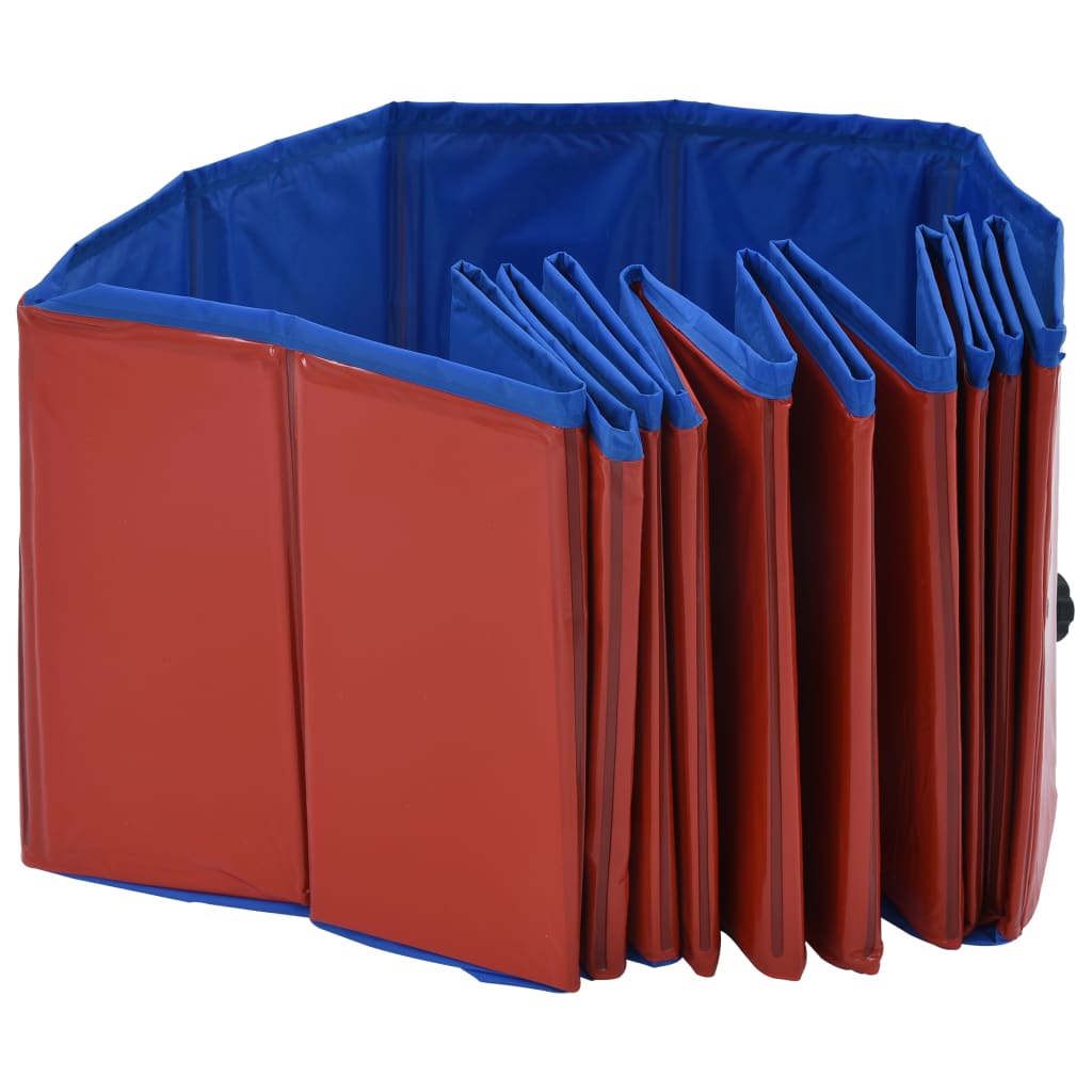 Piscina per Cani Pieghevole Rossa 120x30 cm in PVC 170823