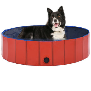 Piscina per Cani Pieghevole Rossa 120x30 cm in PVC 170823