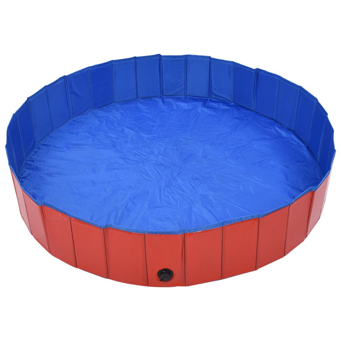 Piscina per Cani Pieghevole Rossa 160x30 cm in PVC 170824