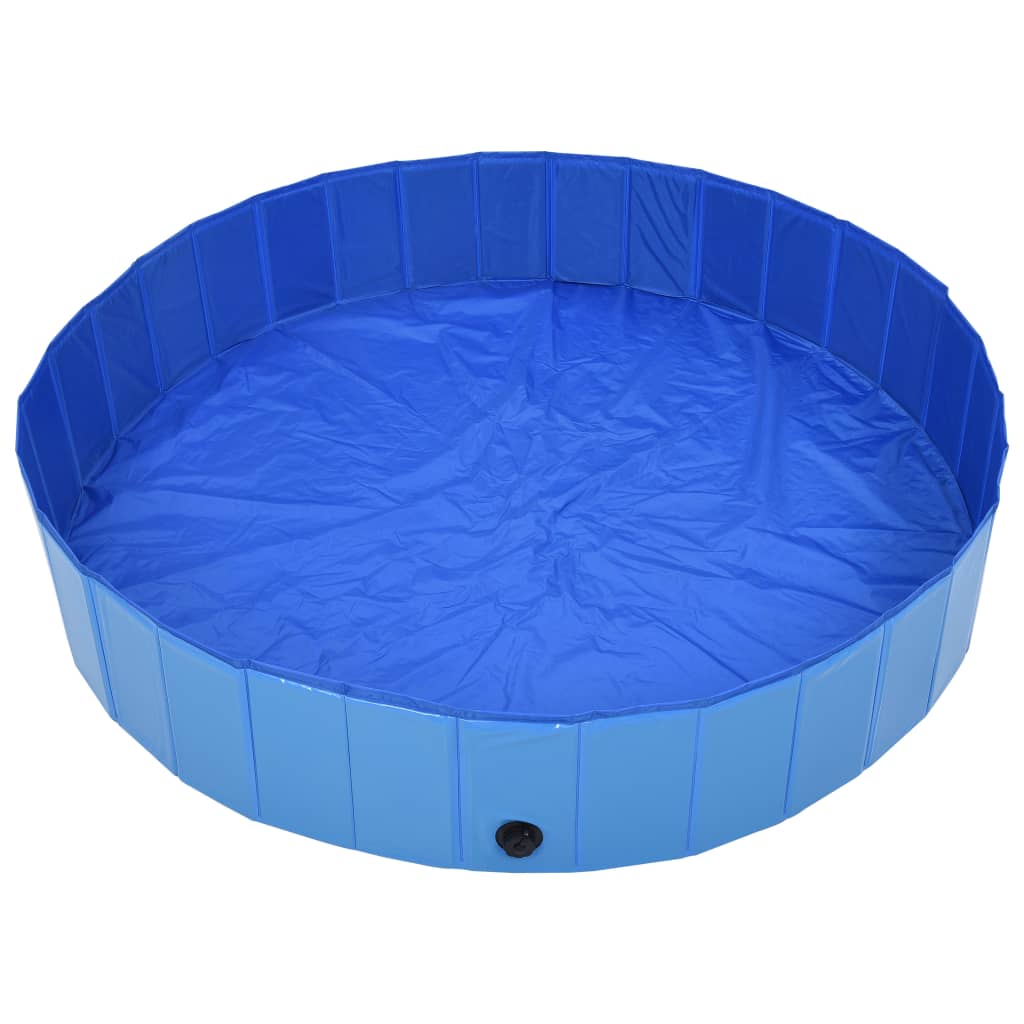 Piscina per Cani Pieghevole Blu 160x30 cm in PVC 170827