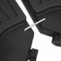 Base per Ombrellone a Forma di Ventaglio 4 pz Nero 47857