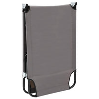 Lettino da campeggio pieghevole arredo da esterno 190 cm pieghevole grigio acciaio 02_0012876