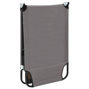 Lettino da campeggio pieghevole arredo da esterno 190 cm pieghevole grigio acciaio 02_0012876