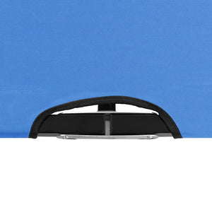 Lettino Prendisole Pieghevole Due Persone Blu in Acciaio 47759