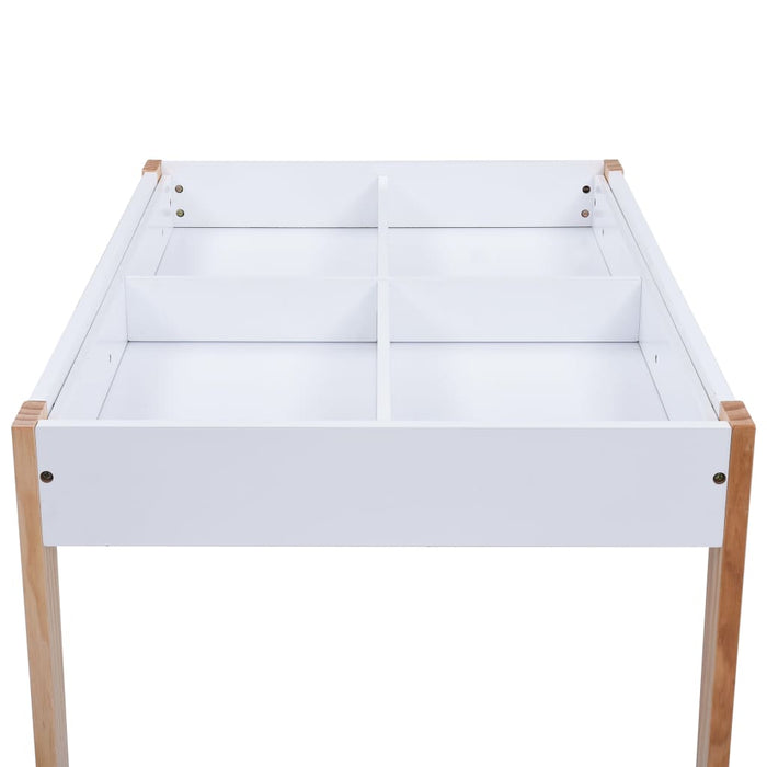 Set Sedie e Tavolo Lavagna per Bambini 3 pz Nero e Bianco