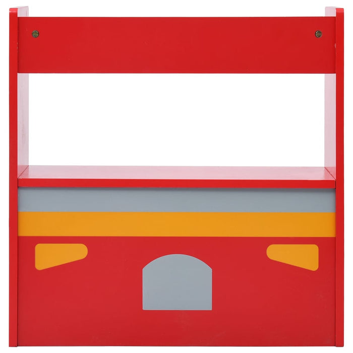 Set e Tavolo Sedie per Bambini 3pz Design Camion Pompieri Legno 286190