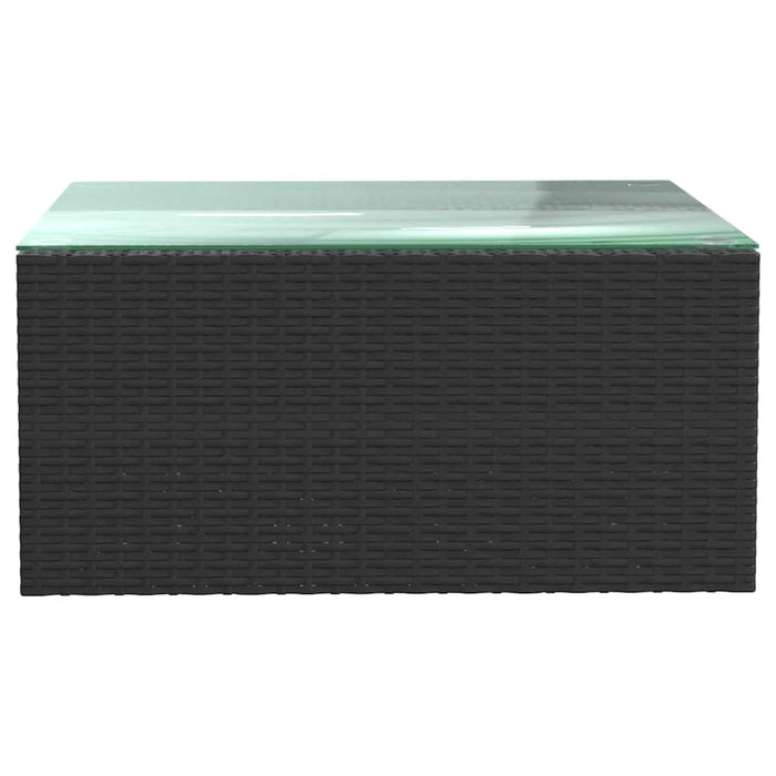 Set Divani da Giardino 7 pz con Cuscini in Polyrattan Nero cod mxl 64481