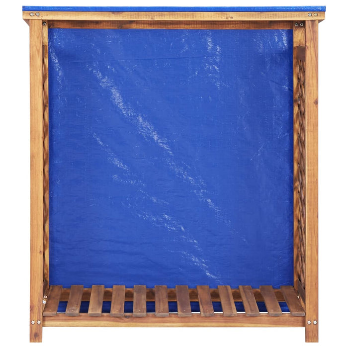 Rimessa per Legna da Ardere 105x38x115 cm in Massello di Acacia cod mxl 20540