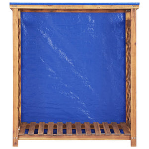 Rimessa per Legna da Ardere 105x38x115 cm in Massello di Acacia 46566