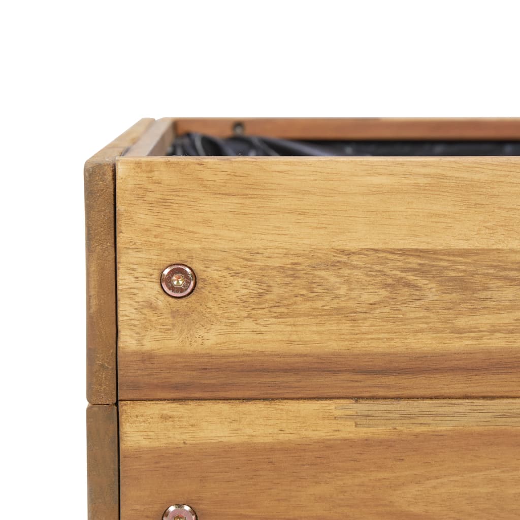 Fioriera Rialzata-Vaso da Esterno-Fioriera Elevata 50x40x45 cm in Massello di Acacia