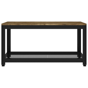 Tavolino Salotto Marrone Scuro e Nero 90x45x45cm in MDF e Ferro 286082