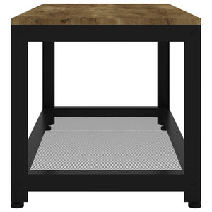 Tavolino Salotto Marrone Scuro e Nero 90x45x45cm in MDF e Ferro 286082