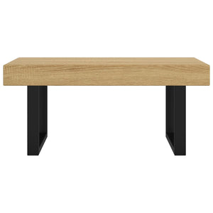 Tavolino Salotto-Tavolino da Soggiorno Marrone Chiaro e Nero 90x45x40 cm MDF e Ferro