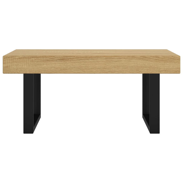 Tavolino Salotto Marrone Chiaro e Nero 90x45x40 cm MDF e Ferro cod mxl 13036