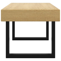 Tavolino Salotto Marrone Chiaro e Nero 90x45x40 cm MDF e Ferro 286099