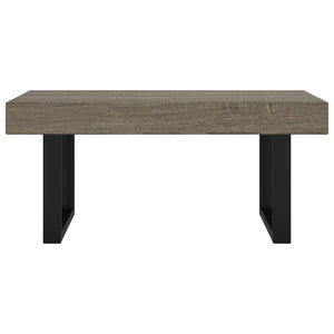 Tavolino da Salotto Grigio e Nero 90x45x40 cm in MDF e Ferro 286101