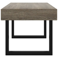 Tavolino da Salotto Grigio e Nero 90x45x40 cm in MDF e Ferro cod mxl 8720