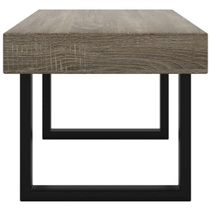 Tavolino da Salotto Grigio e Nero 90x45x40 cm in MDF e Ferro 286101