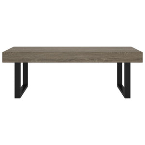 Tavolino da Salotto Grigio e Nero 120x60x40 cm in MDF e Ferro 286104