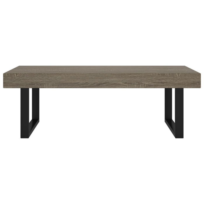 Tavolino da Salotto Grigio e Nero 120x60x40 cm in MDF e Ferro 286104