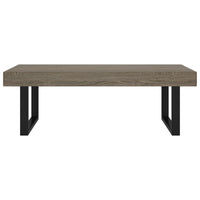 Tavolino da Salotto Grigio e Nero 120x60x40 cm in MDF e Ferro