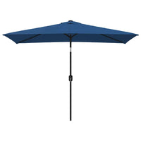 Ombrellone da Esterni con Palo in Metallo 300x200cm Azzurro