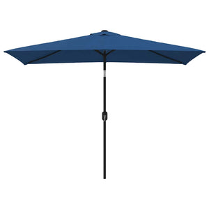 Ombrellone da Esterni con Palo in Metallo 300x200cm Azzurro