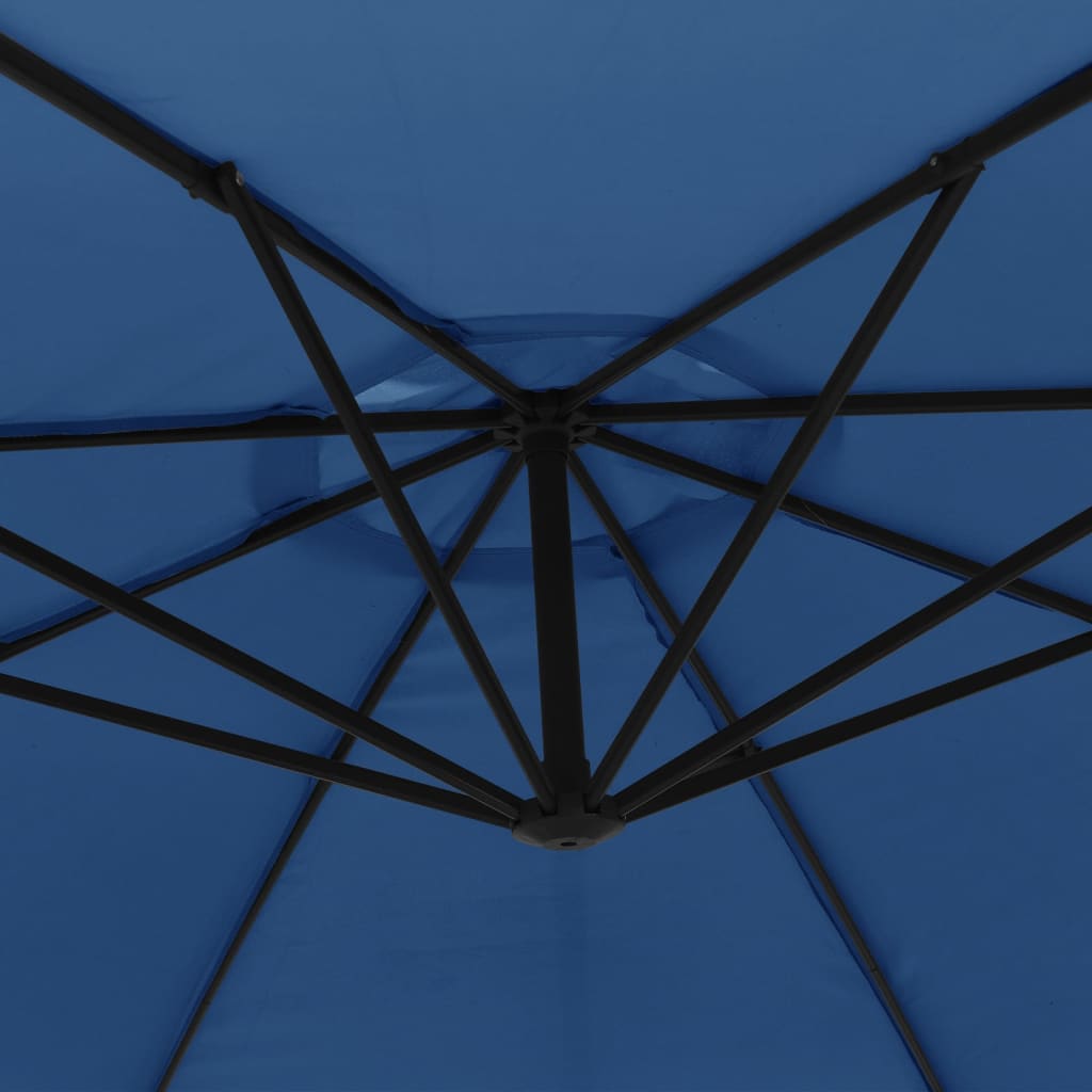 Ombrellone decentrato con palo in alluminio 350 cm blu 02_0008481