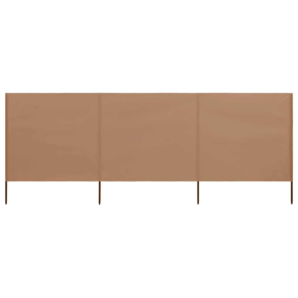 Paravento a 3 Pannelli in Tessuto 400x80 cm Grigio Talpa cod mxl 12422