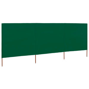 Paravento a 3 Pannelli in Tessuto 400x160 cm Verde cod mxl 54651