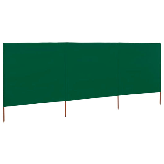 Paravento a 3 Pannelli in Tessuto 400x160 cm Verde cod mxl 54651