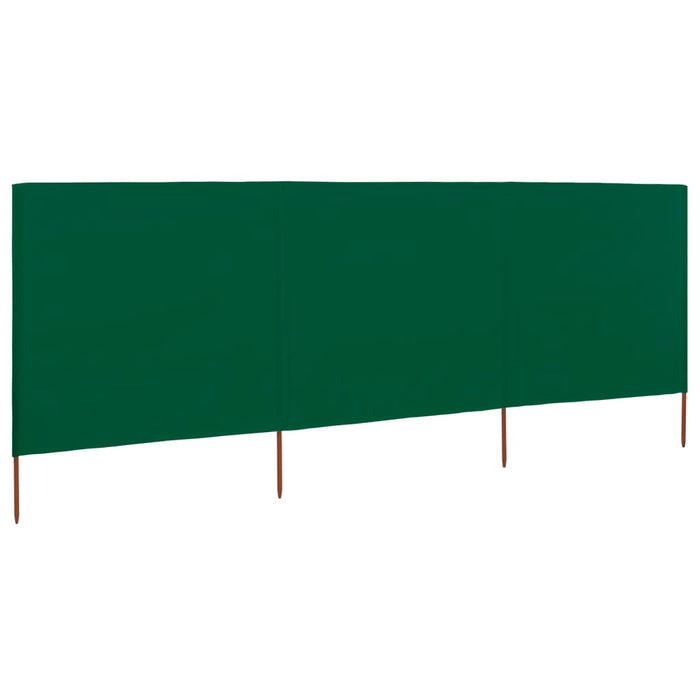 Paravento a 3 Pannelli in Tessuto 400x160 cm Verde cod mxl 54651