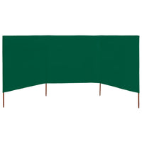 Paravento a 3 Pannelli in Tessuto 400x160 cm Verde cod mxl 54651