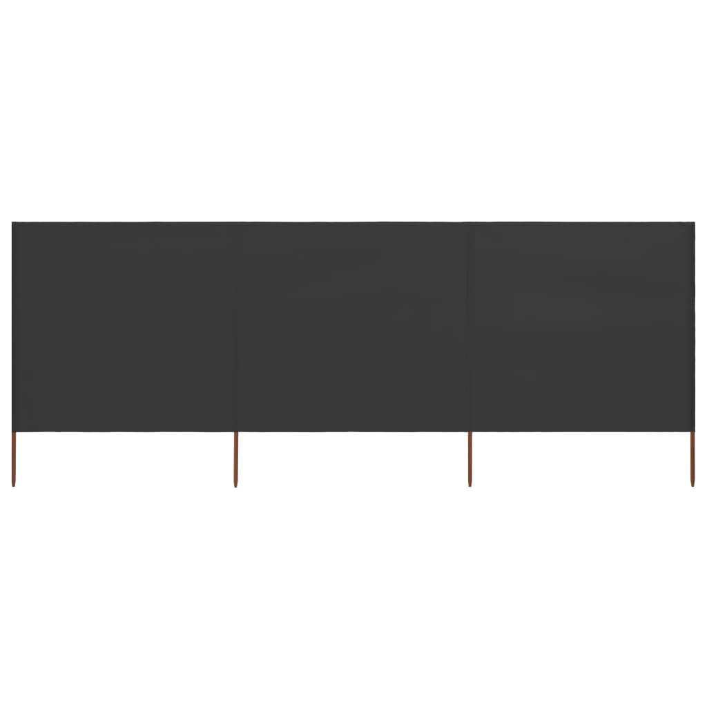Paravento a 3 Pannelli in Tessuto 400x160 cm Antracite cod mxl 61804