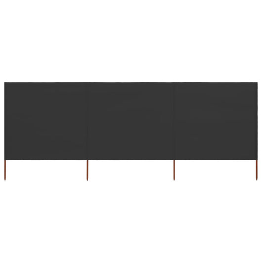 Paravento a 3 Pannelli in Tessuto 400x160 cm Antracite cod mxl 61804