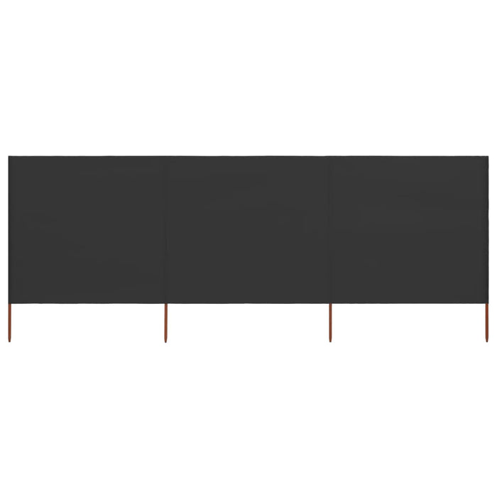 Paravento a 3 Pannelli in Tessuto 400x160 cm Antracite cod mxl 61804